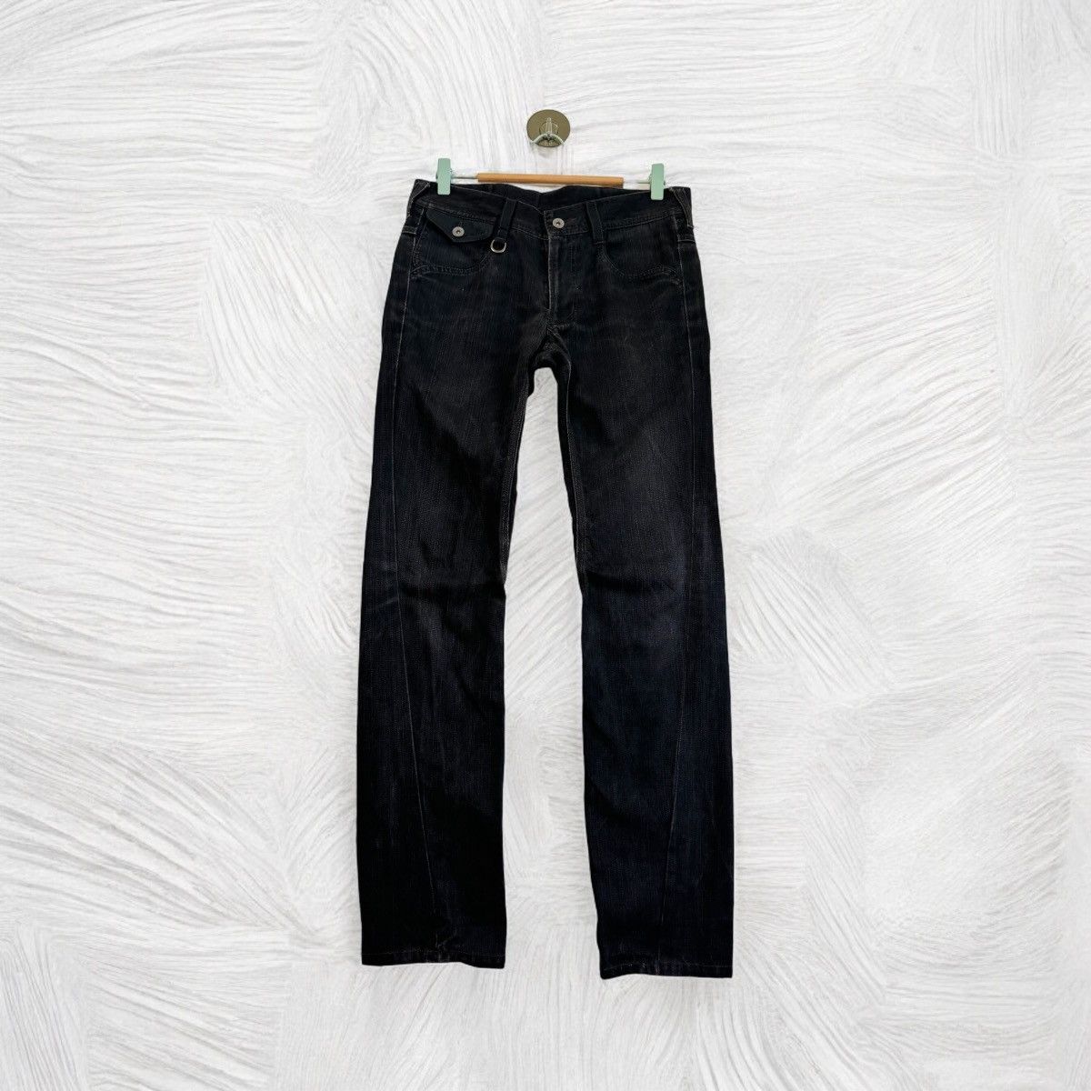 Vintage - HIDEWAYS NICOLE TWIST LEG BLACK DENIM JEANS - 2