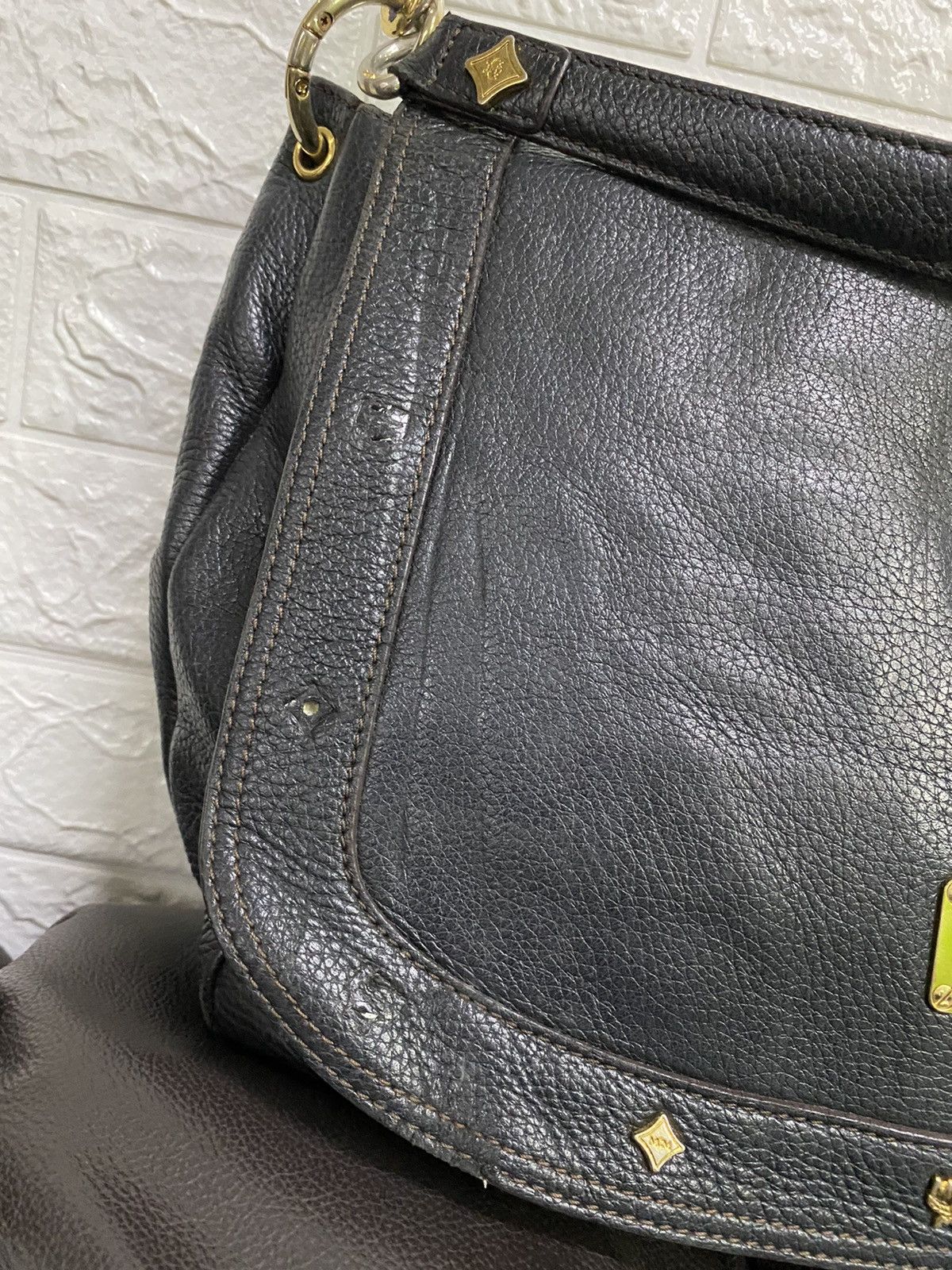 Authentic MCM Leather Shoulder Bag - 6