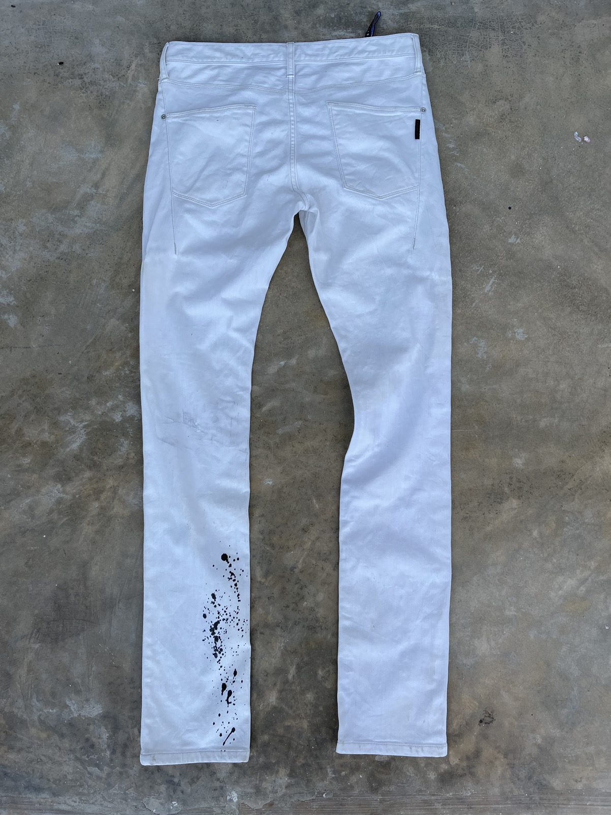 Black Barret by Neil Barret splash paint art skinny jeans - 2