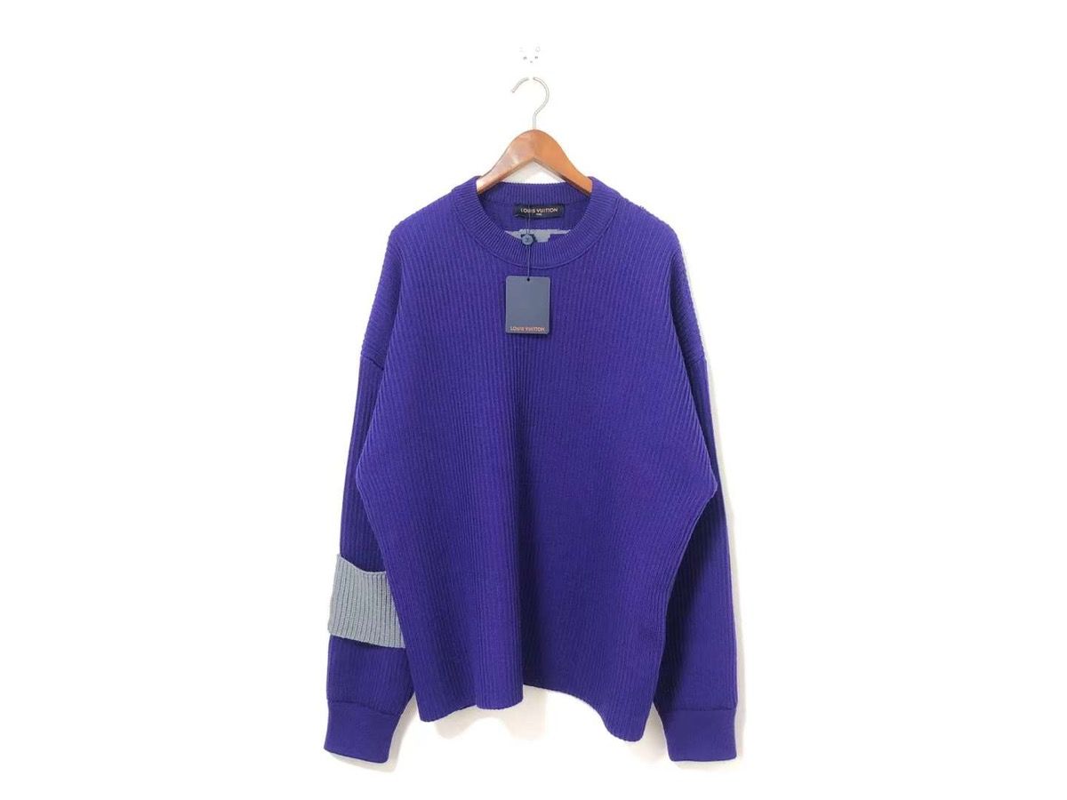 Asia exclusive purple jacquard earth sweater - 2