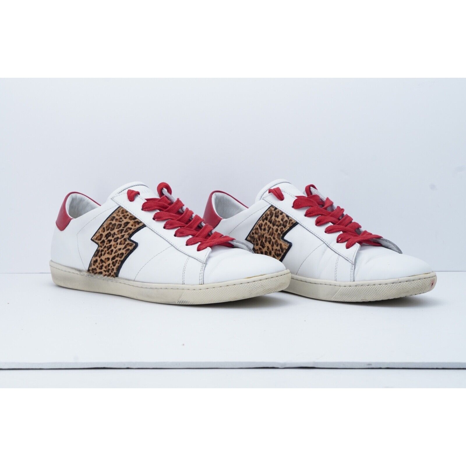Amiri White Leopard Viper Low Sneakers Shoes Men's 44 / US 1 - 2