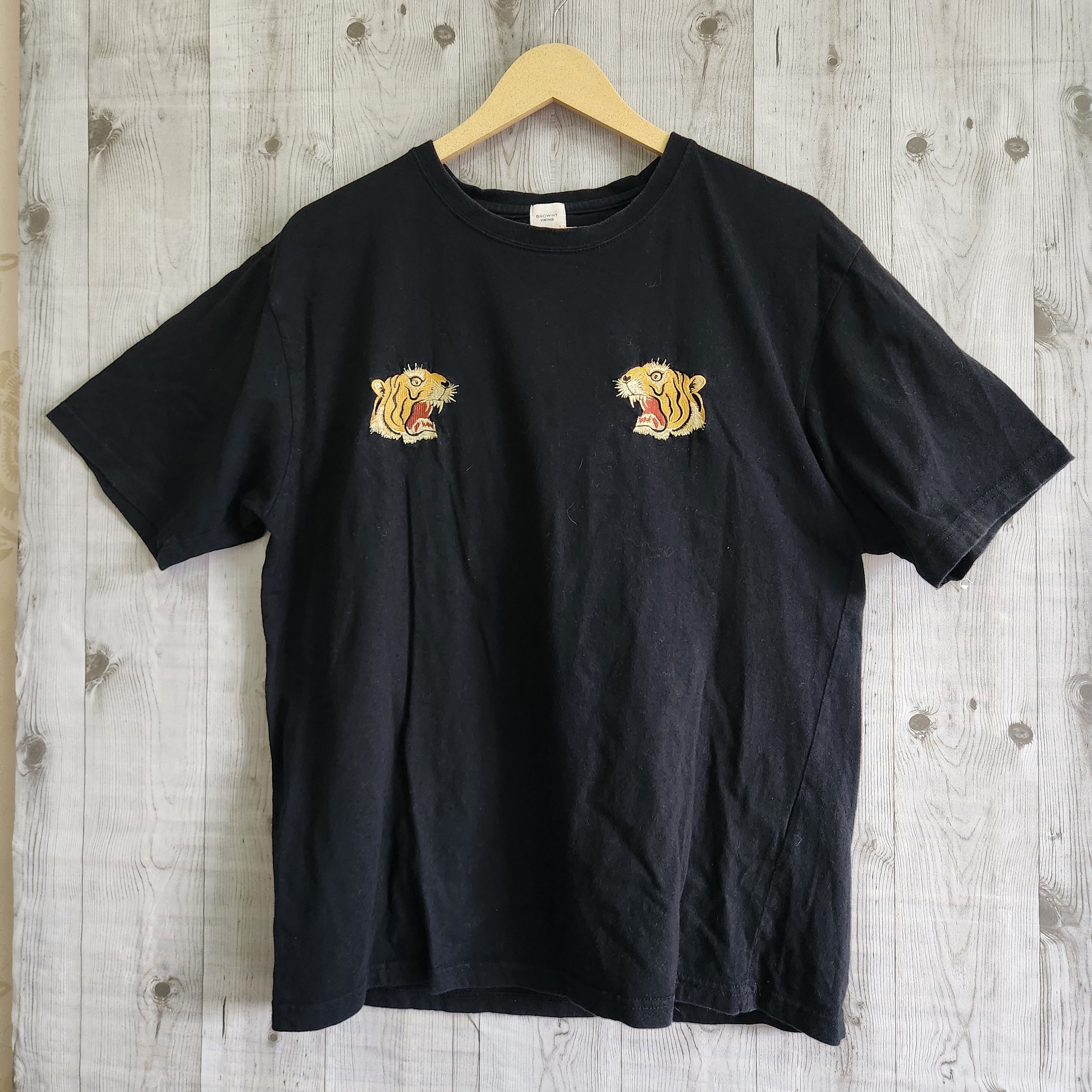 Rare Tiger Head Sukajan Embroidered Japan TShirt - 17