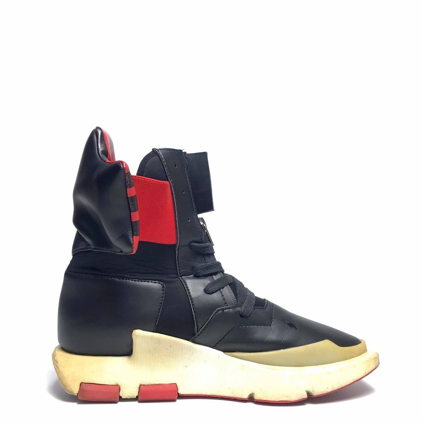 S/S 16 "Noci" 0003 limited zip-front leather high-top sneakers - 6