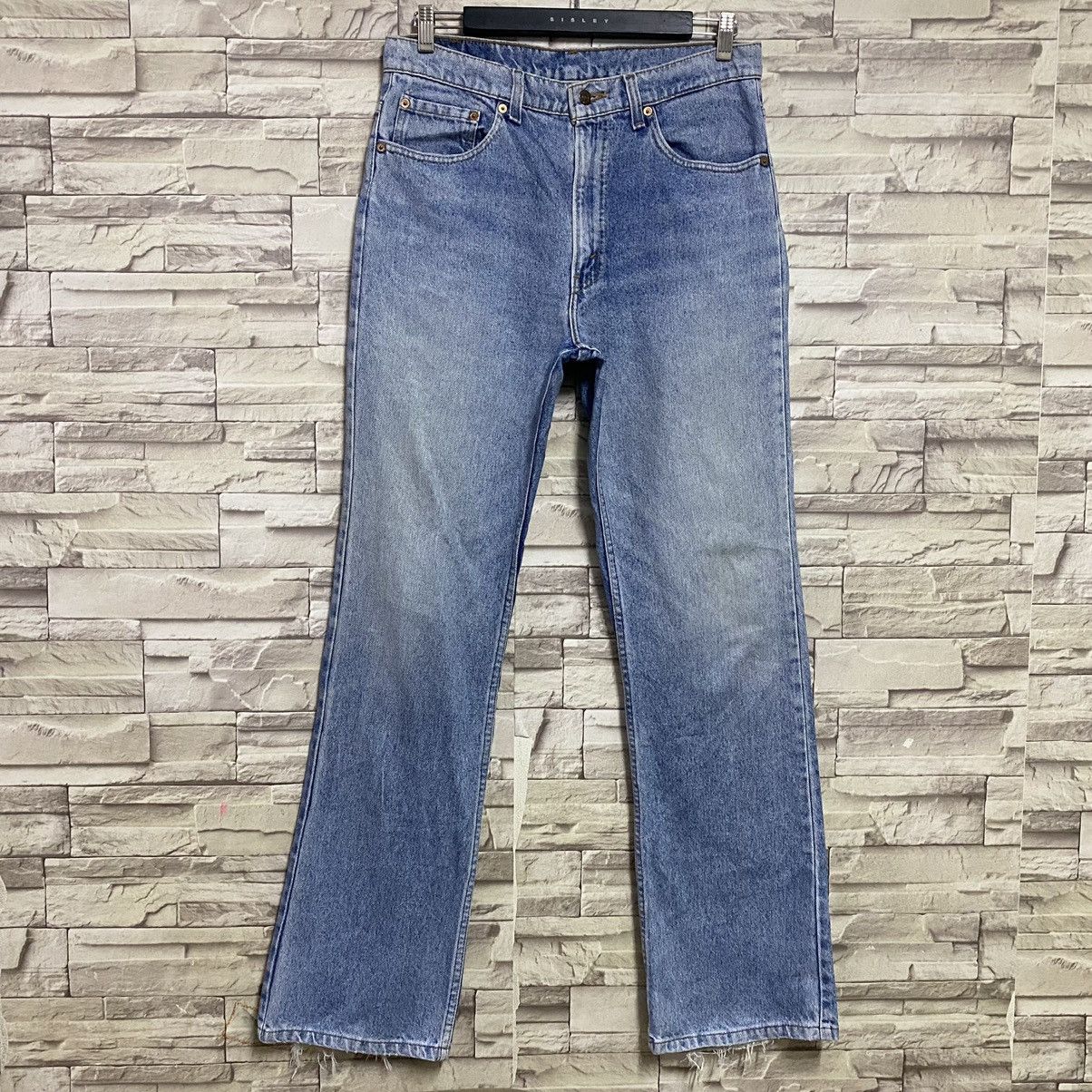 Vintage 90s Levis 517 Flare Jeans Lightwash 33x33 Made USA - 3