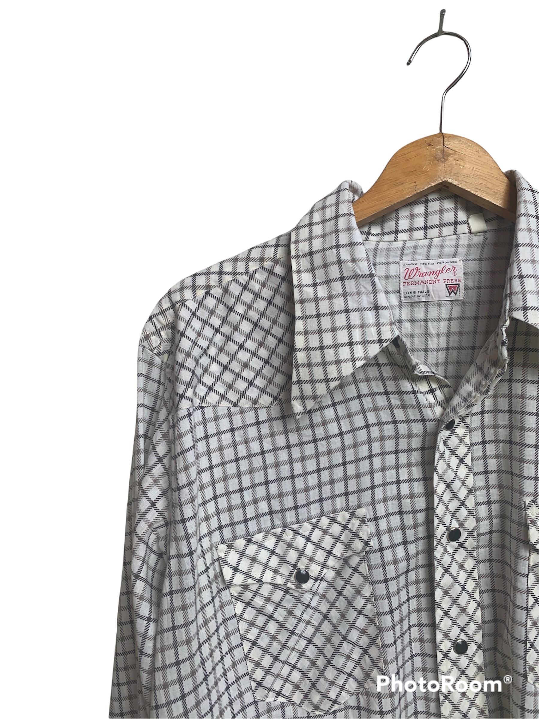 Wrangler - Vintage Wrangler USA Permanent Press Chambray Shirt - 1