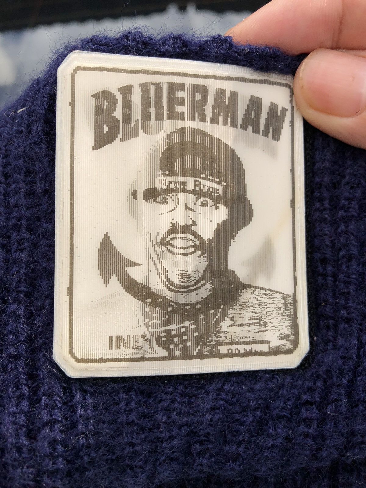 BLUE BLUE INDIGO 3D EMBLEM FISHERMAN WATCHMAN BEANIE - 5