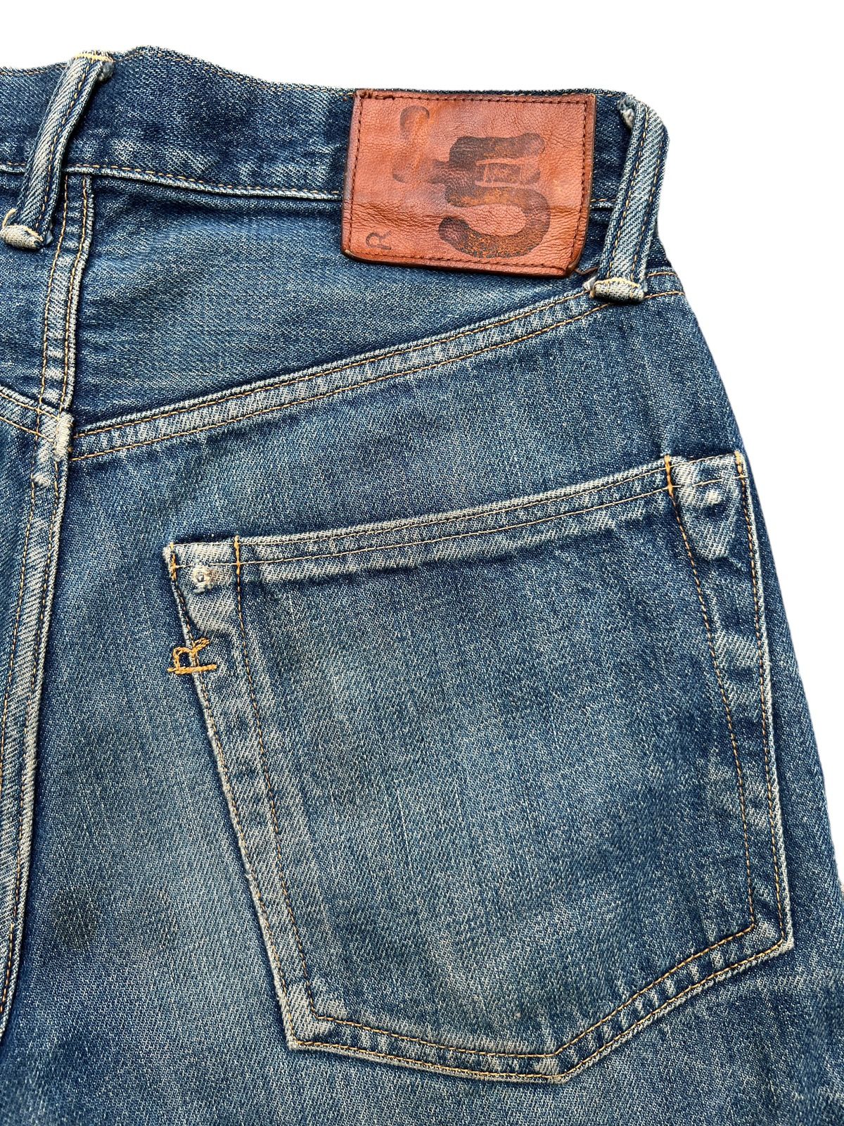 Vintage 45Rpm Selvedge Faded Distressed Denim Jeans 29x29 - 10