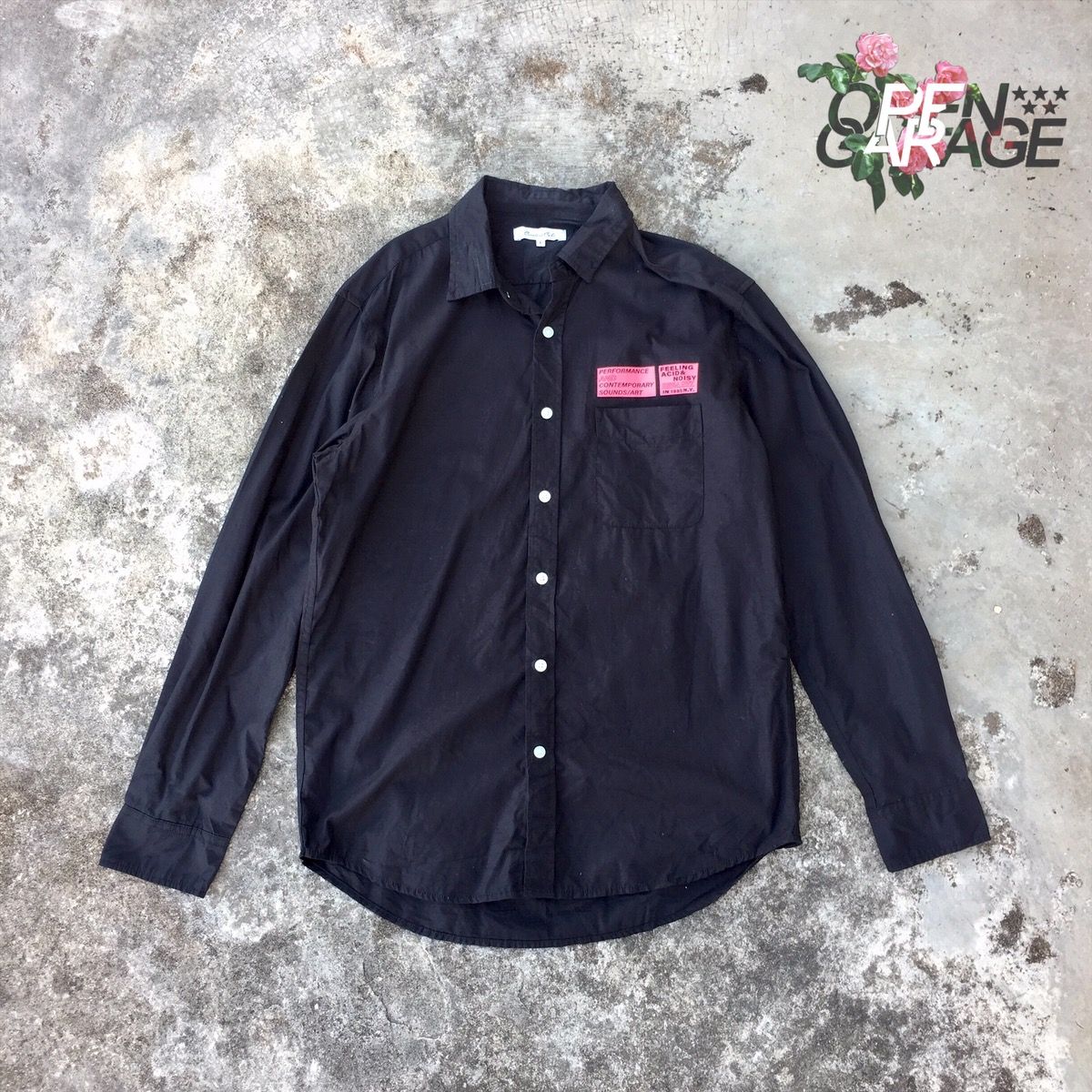 Archival Clothing - No Wave cult 80s by CREATION CUBE Button Up Long Sleeve - 9