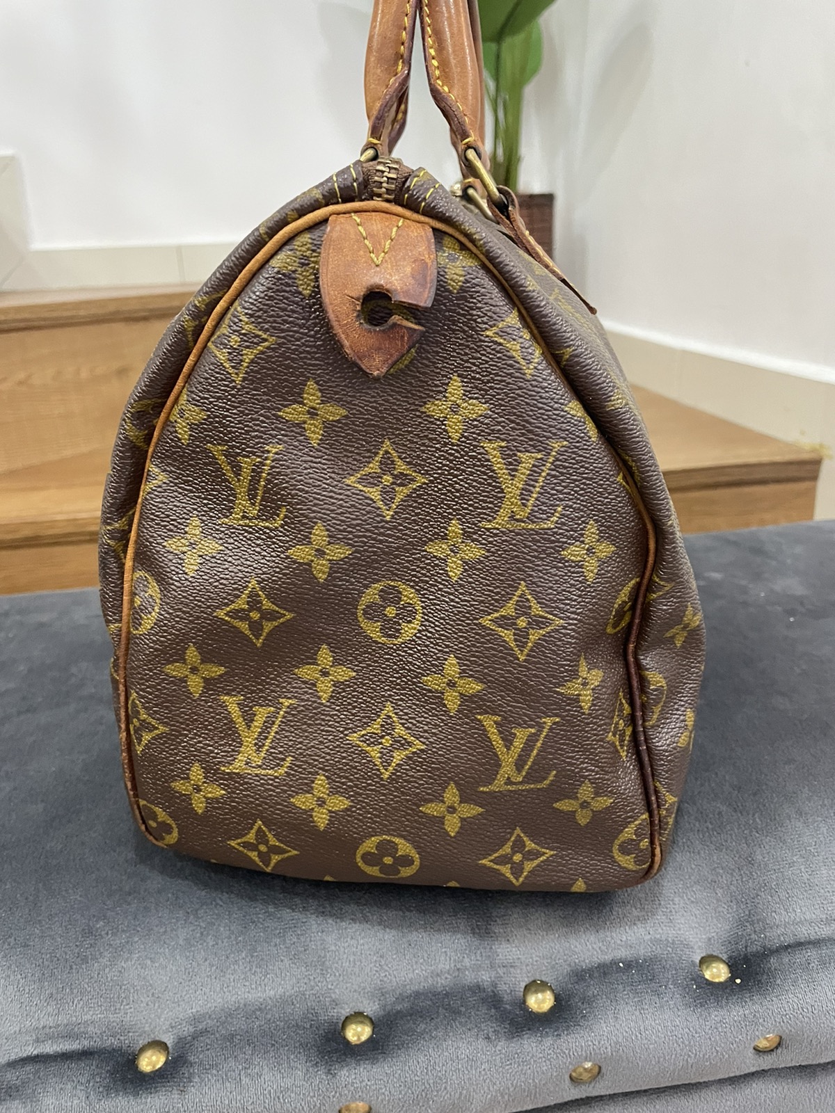 Authentic LOUIS VUITTON Speedy 30 replace zipper - 10