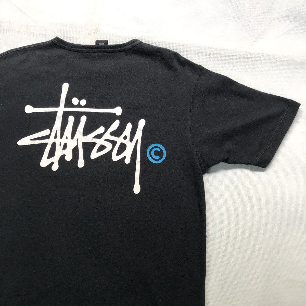 Vintage - Stussy Iconic Signature Crewneck Short Sleeves Sweatshirt - 6