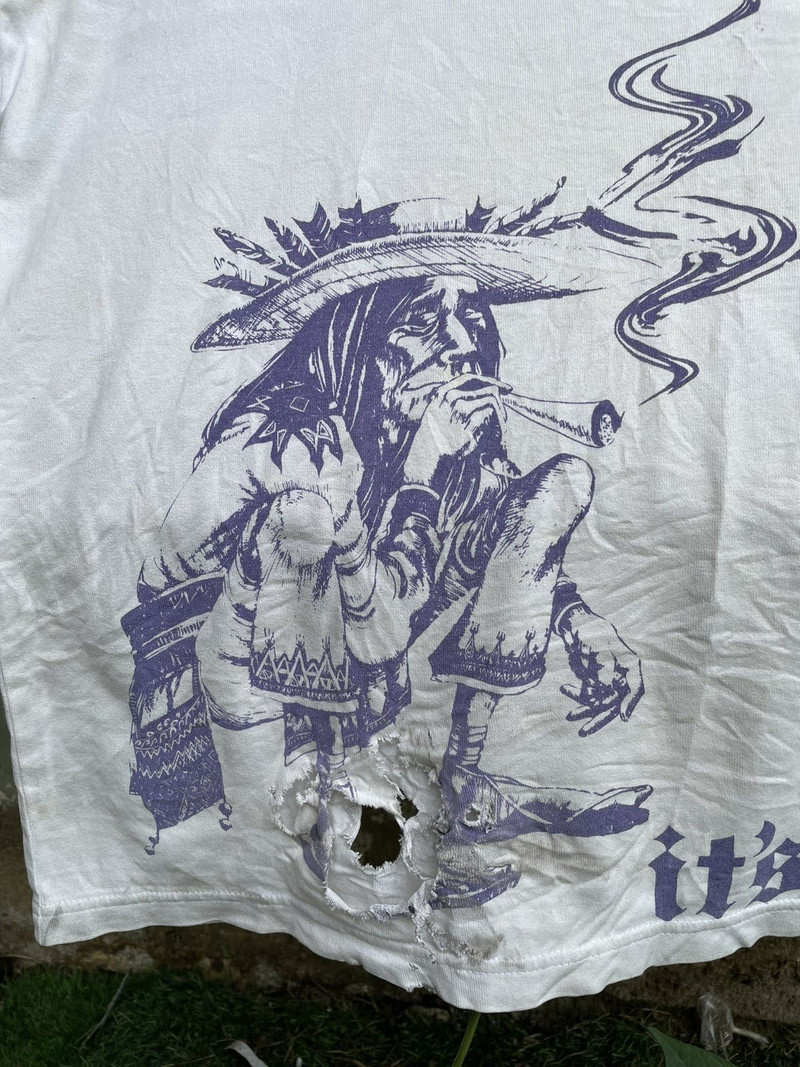 Vintage Lowrider Japan War is Also Terrorism Distressed Tee - 1