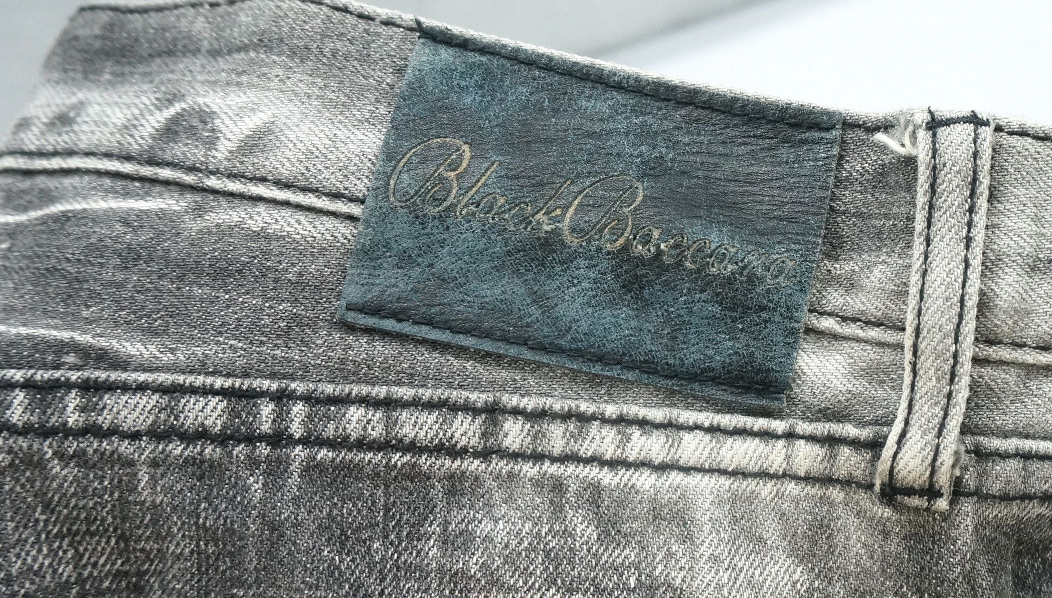 Vintage - VTG FLARE 🔥 BLACK BACCARA Distressed Smoke Acid Wash Jeans - 10