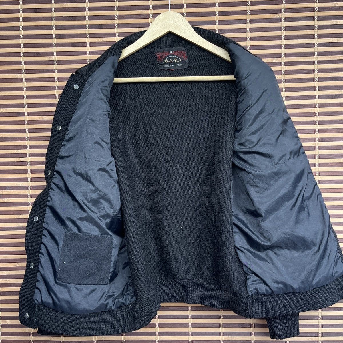 Vintage - Knitwear Leather Sweater Jacket Japan - 13
