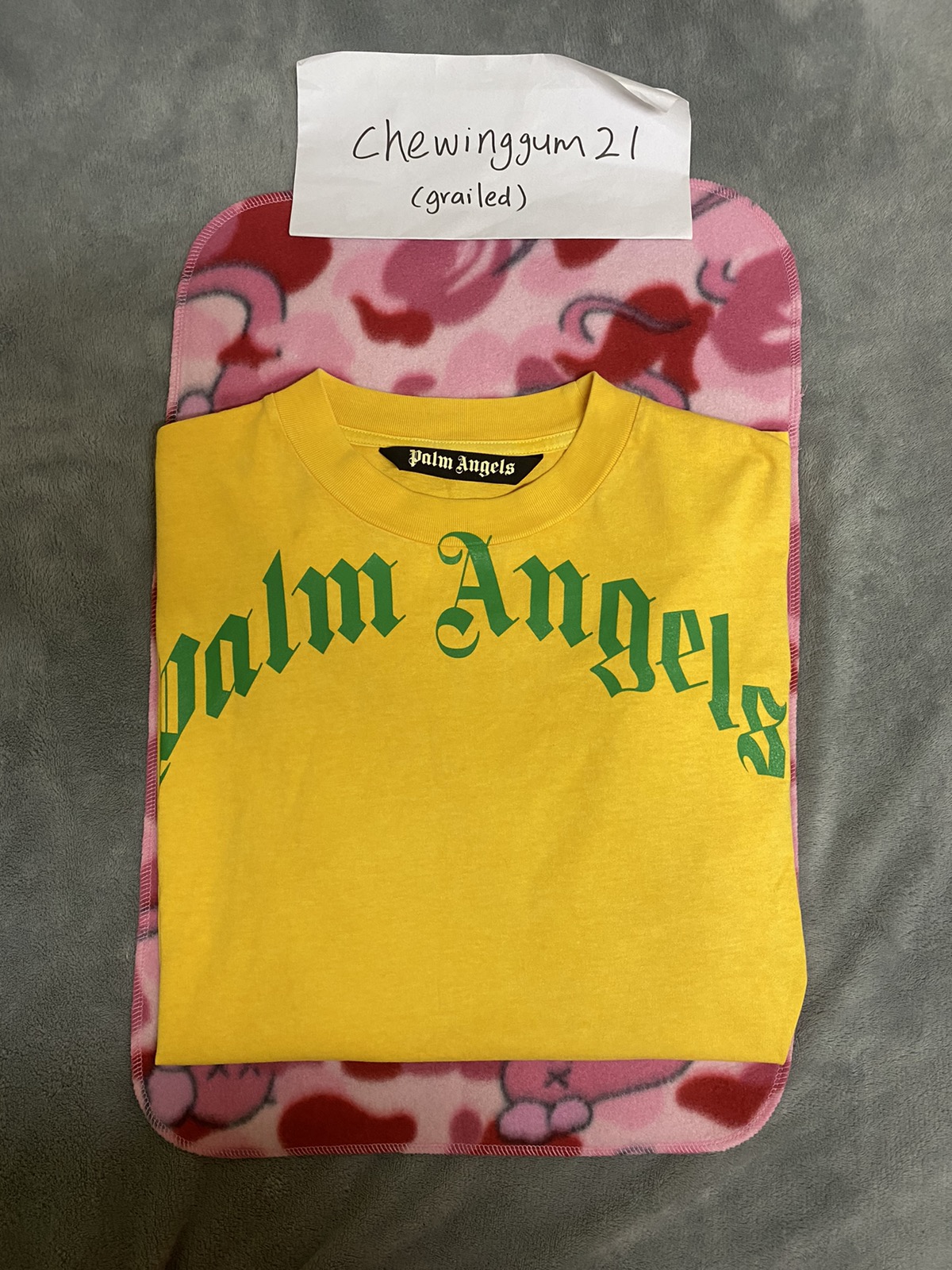 Palm Angels Curved Logo Tee T-shirt - 1