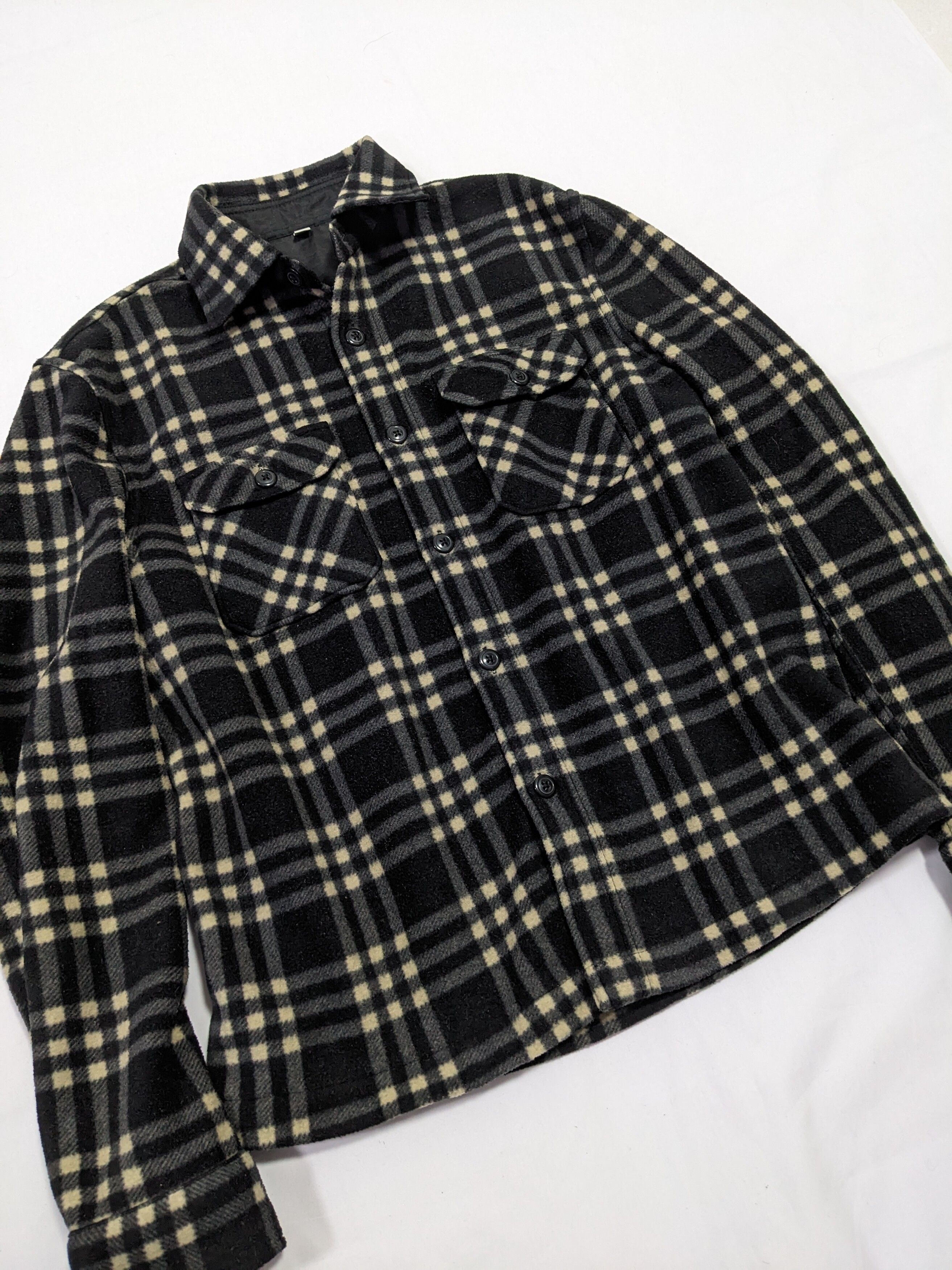 Uniqlo Fleece Long Sleeve Flannel Plaid Checked - 1