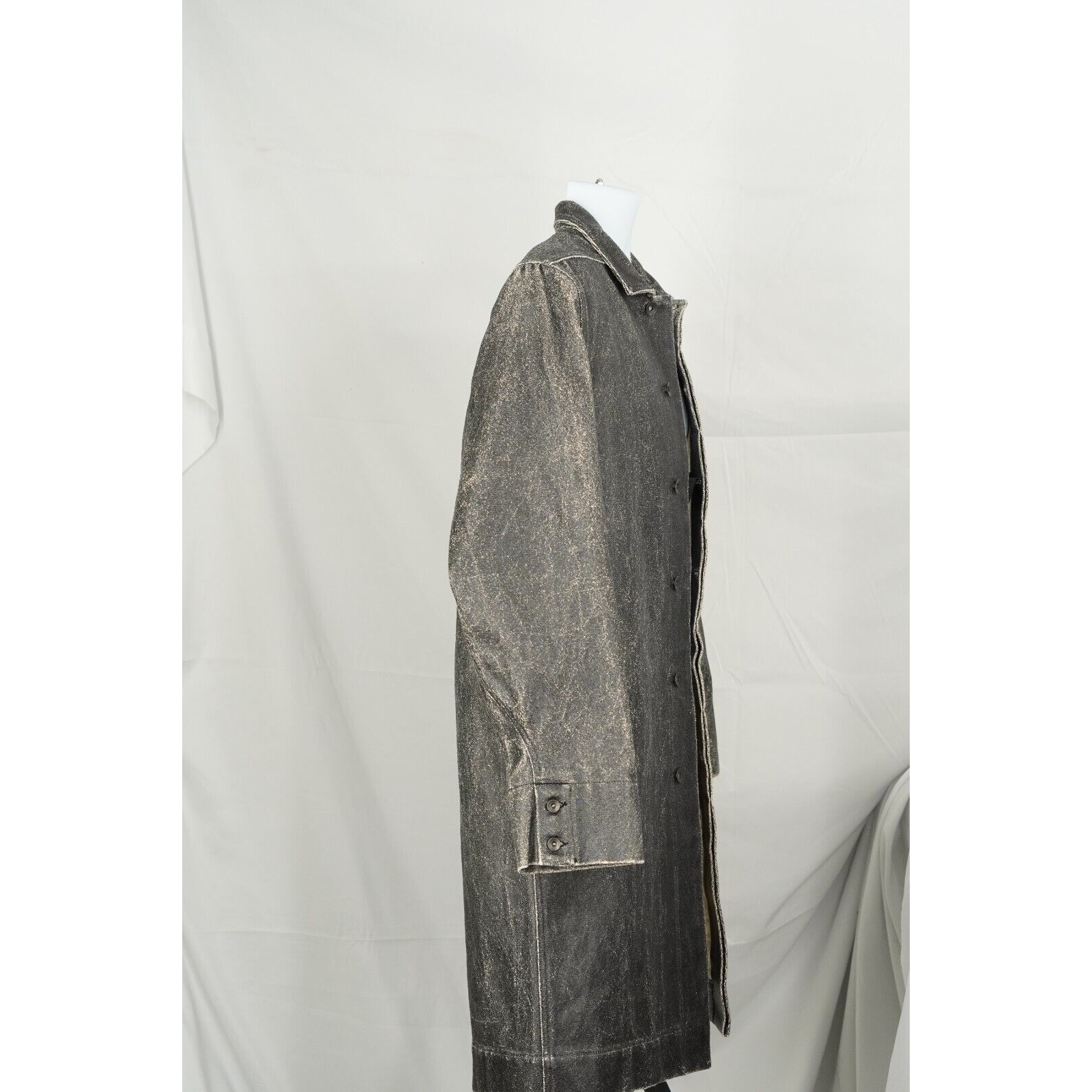 Rick Owens Canvas Trench Coat Waxed / Cracked DRKSHDW - Smal - 12