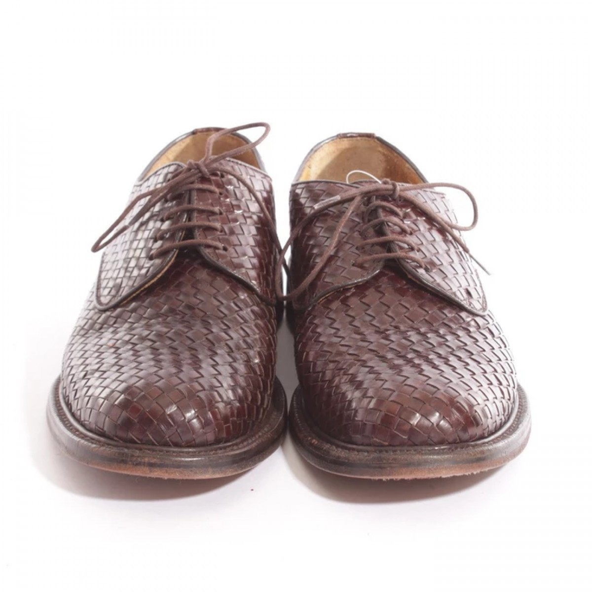 Massimo Dutti - RARE brown braided leather shoes - 4