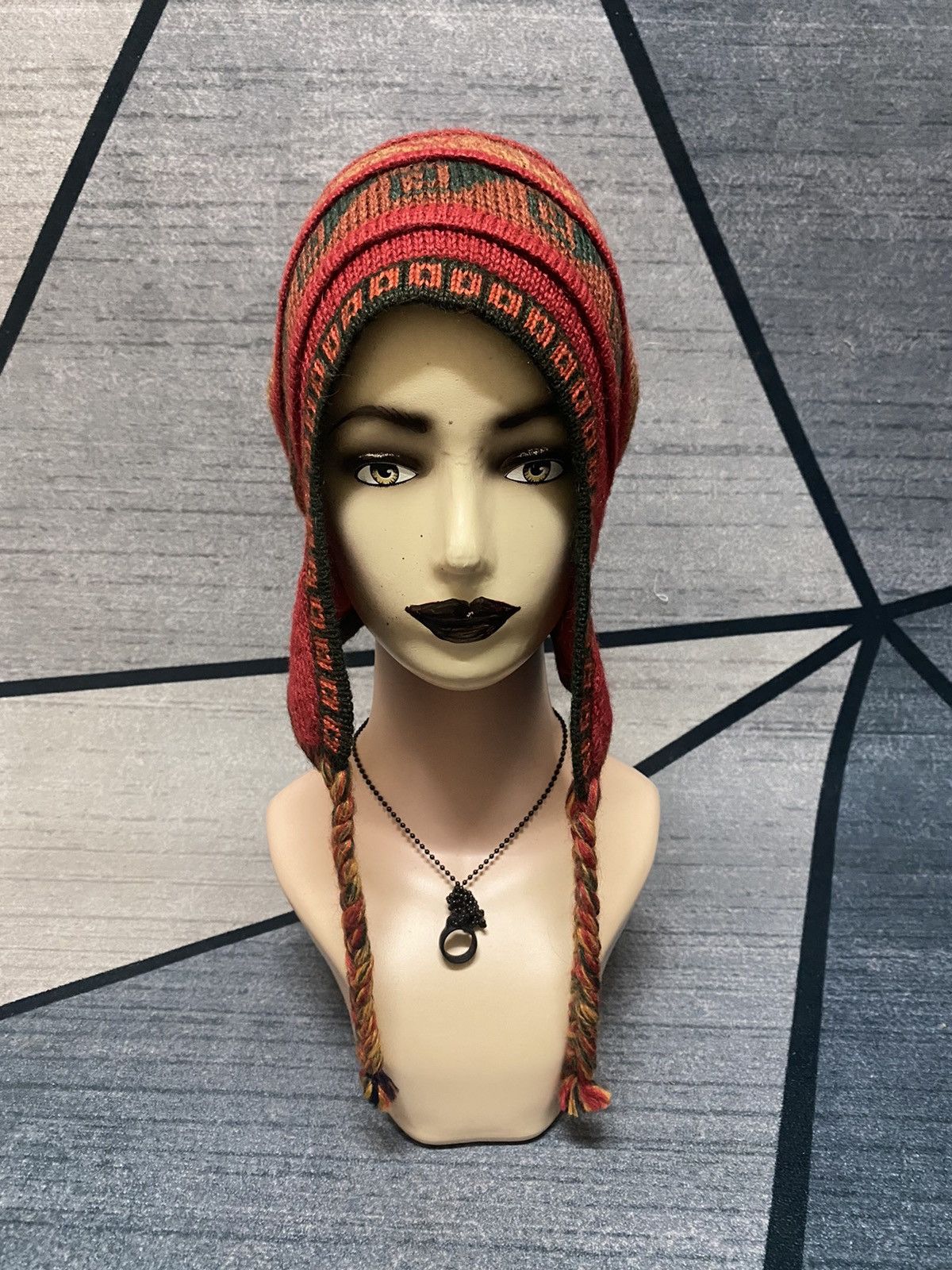 Unknown Trapper Native Design Beanie Hat - 3