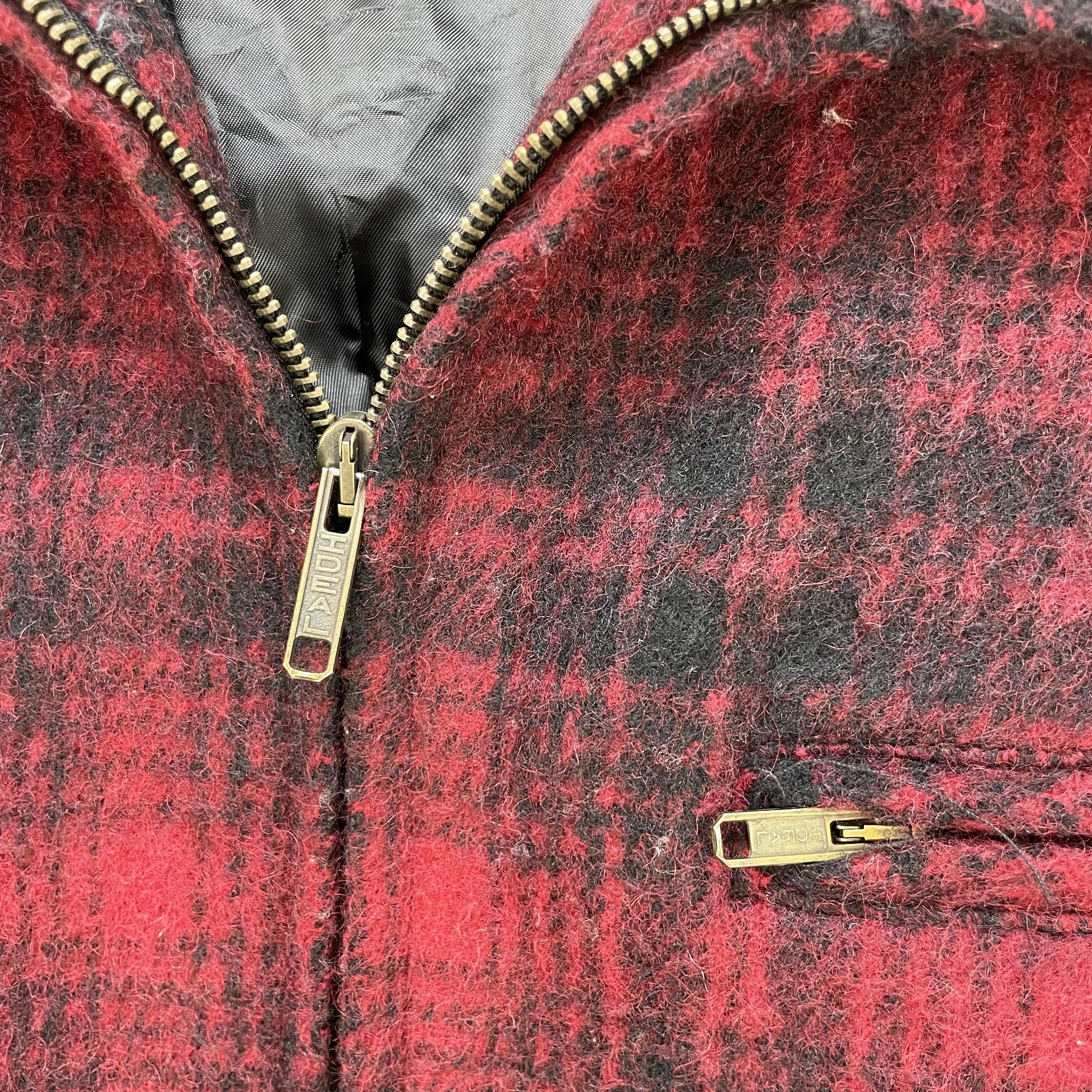 Vintage Schott Crafted With Pride Made In Usa Checked Shadow Plaid Jacket Size 42 - 8