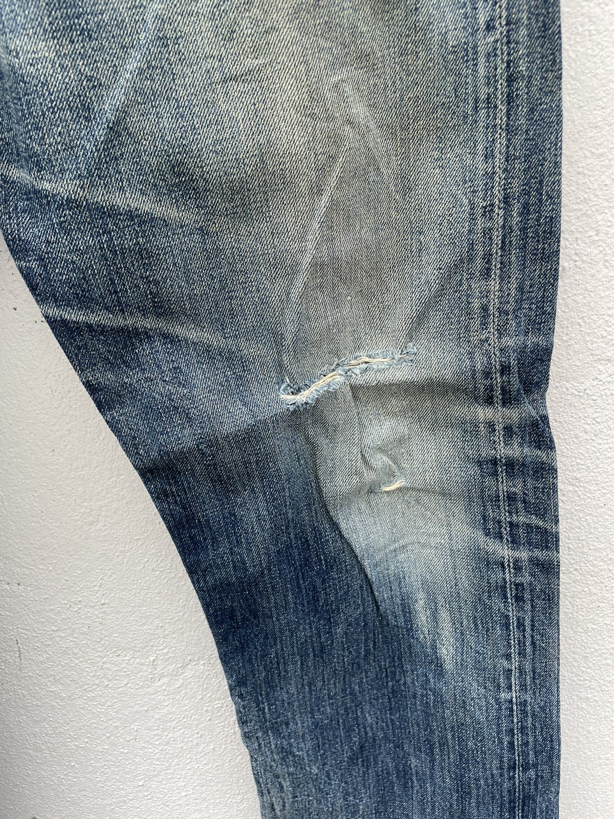 Vintage - Joe McCoy Distressed Rips Selvedge Denim Jeans - 4