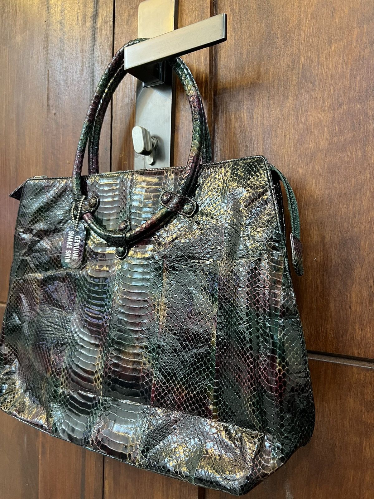 Genuine Snake Skin Shoulder Bag - 3