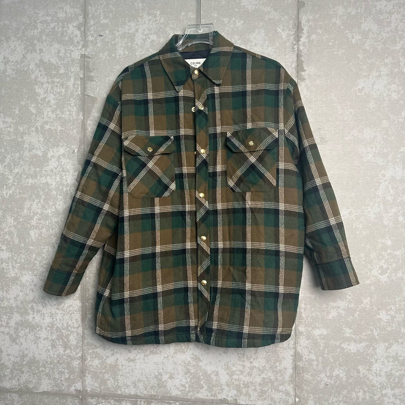 Celine Plaid Shirt Jacket - 1