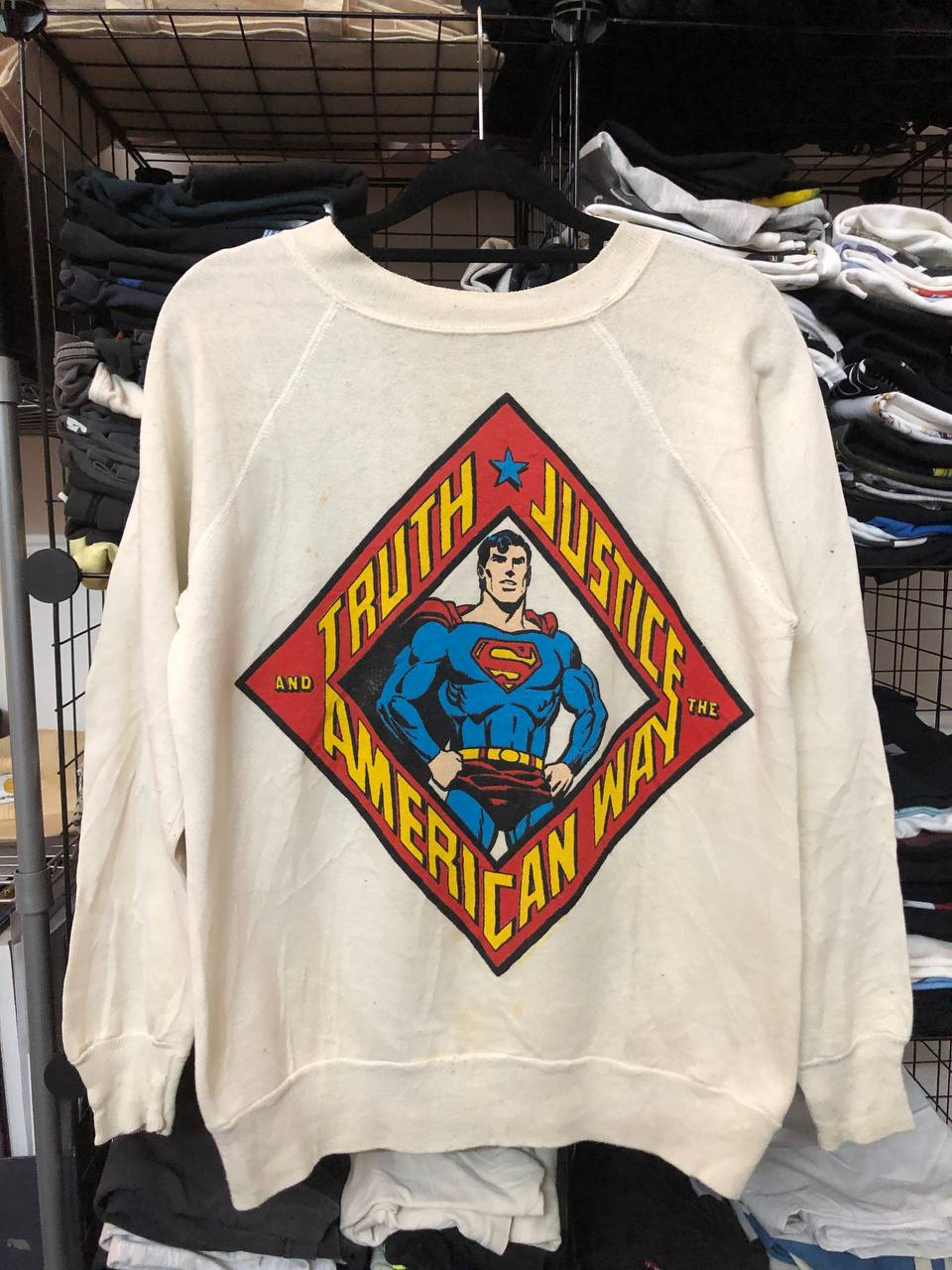 Vintage - Vintage Late 80's Superman Truth Justice Sweatshirt - 1