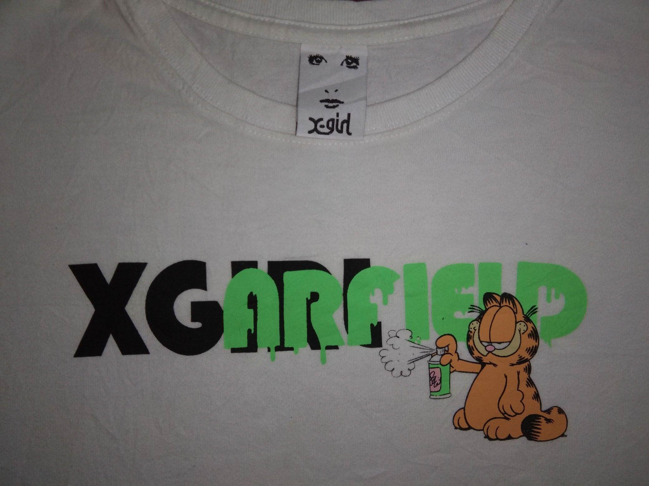 X Large - X-Girl Garfield tshirt cartoon streetwear Kim Gordon - 1