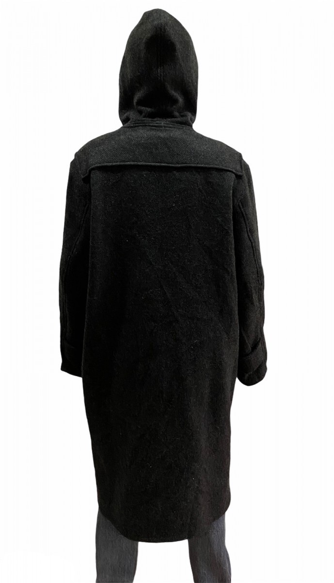 Vintage - Flight Garment Grey Wool Hooded Long Duffel Coat - 4