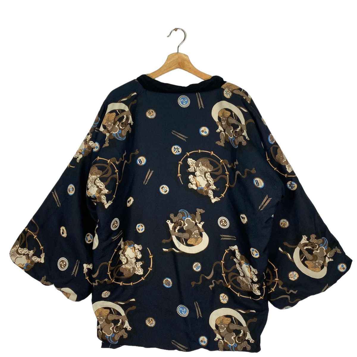 Vintage Fuuji And Raijin The Gods Of Thunder And Wind Kimono - 8