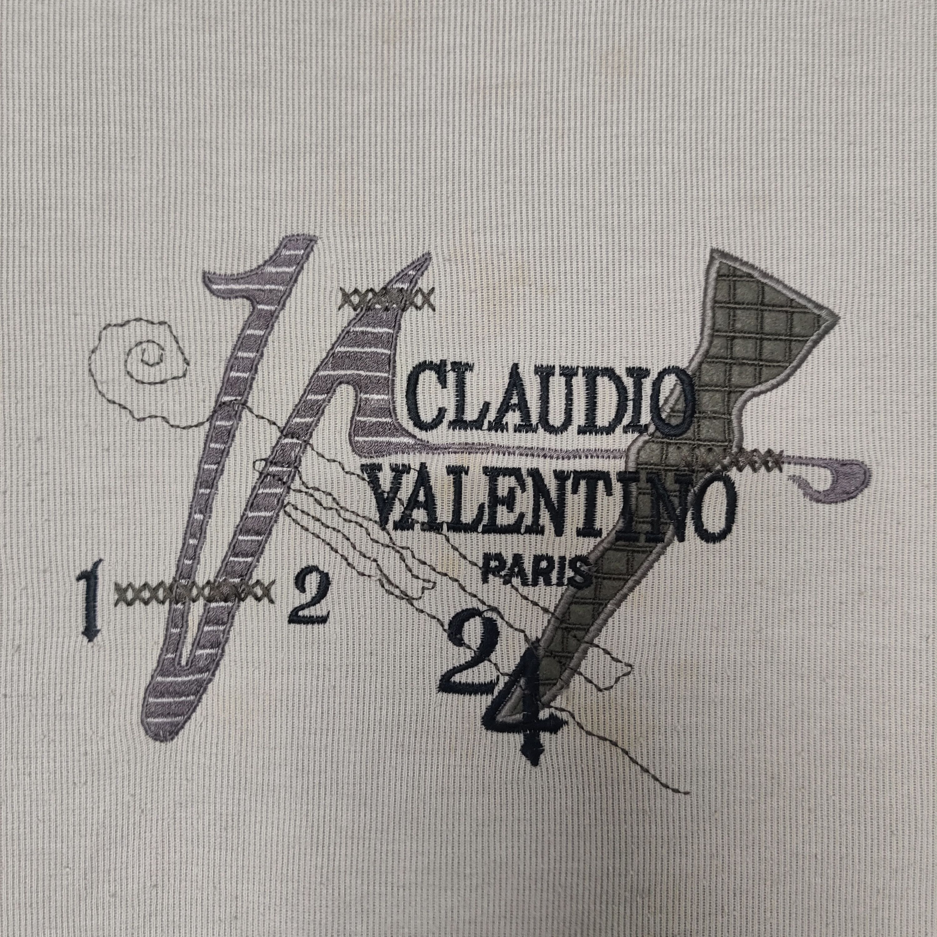 Vintage Caludio Valentino Paris Sweatshirt Embroidery Logo - 4