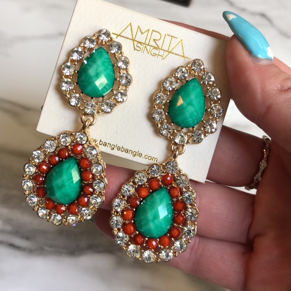 Amrita Singh Turquoise Ruby Avery Earrings - 2