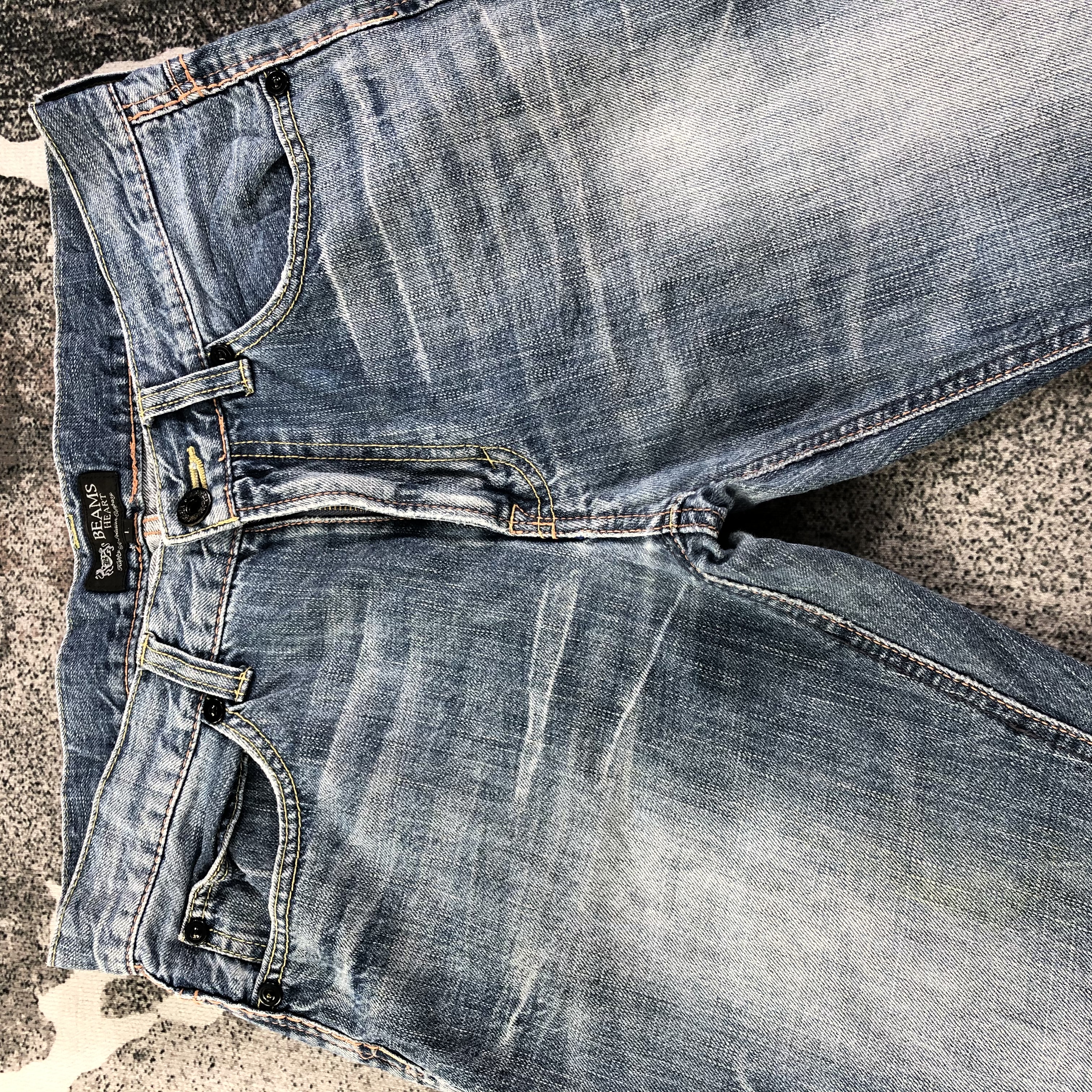 Beams Heart Jeans Blue Wash Denim KJ1786 - 3