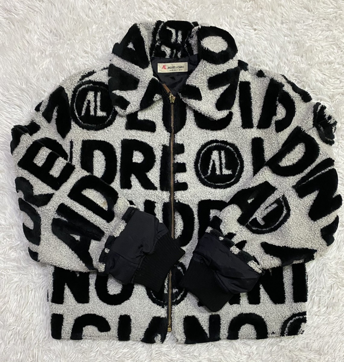 Japanese Brand - Andre Luciano Spellout Fullprint Jacket Nice Design - 3