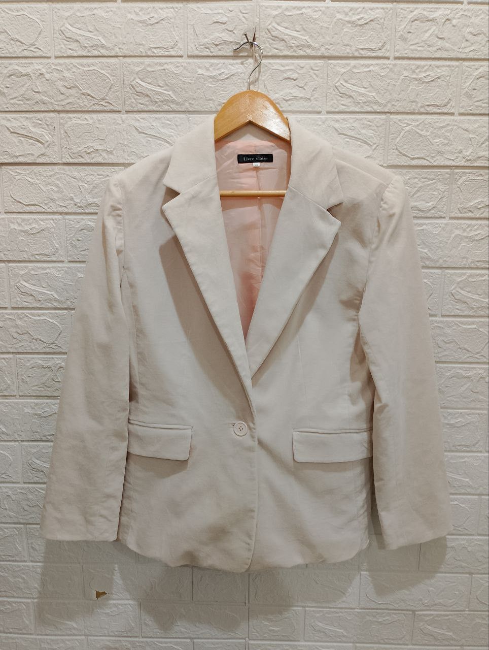 Tailor Made - Livre Claire 1 Button Suit Coat Blazer - 2