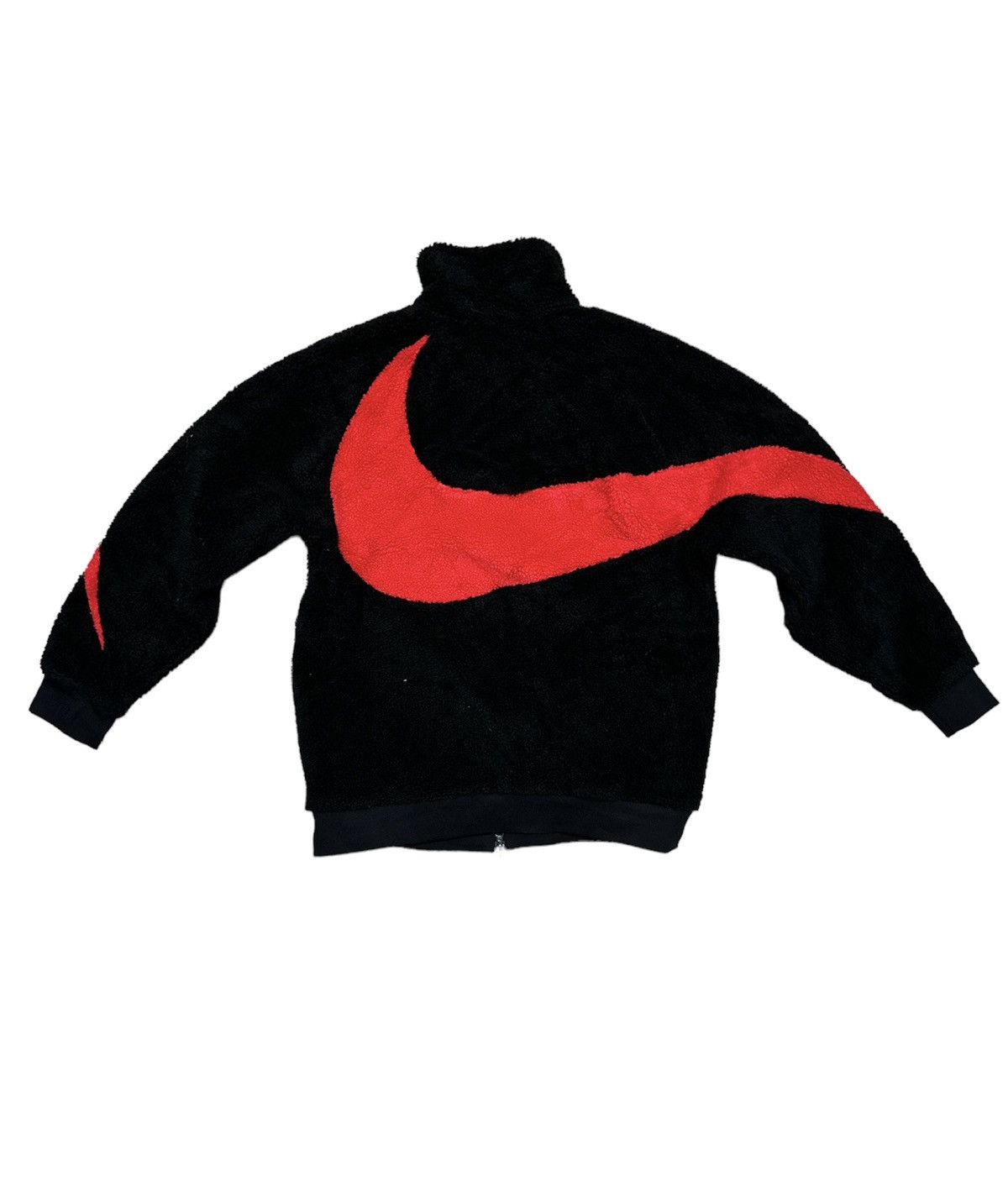 Rare Nike Sherpa Jacket Riversible Big Swoosh Design - 2