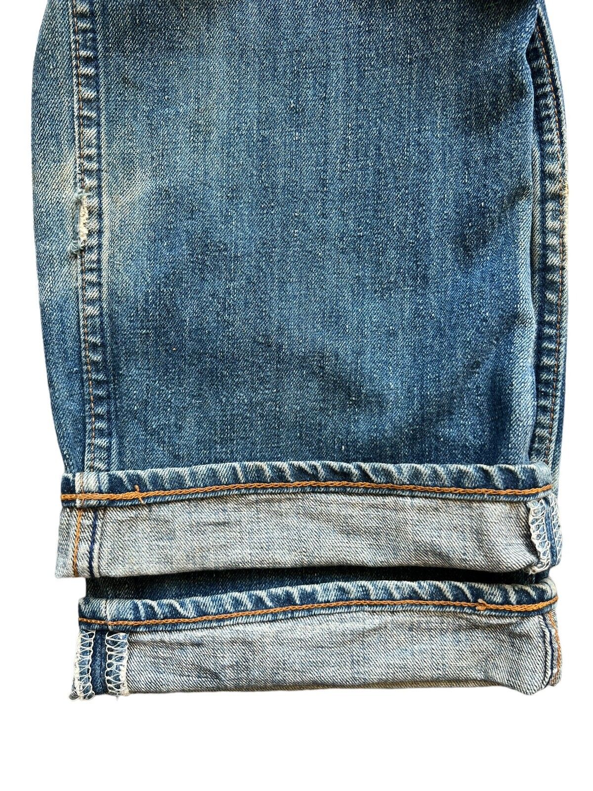 Vintage 90s Levis Distressed Mudwash Patch Denim Jeans 30x35 - 10