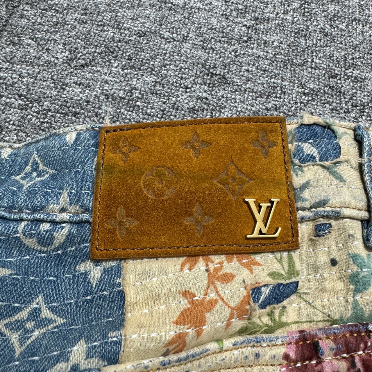 louis vuitton lv floral monogram jeans - 3