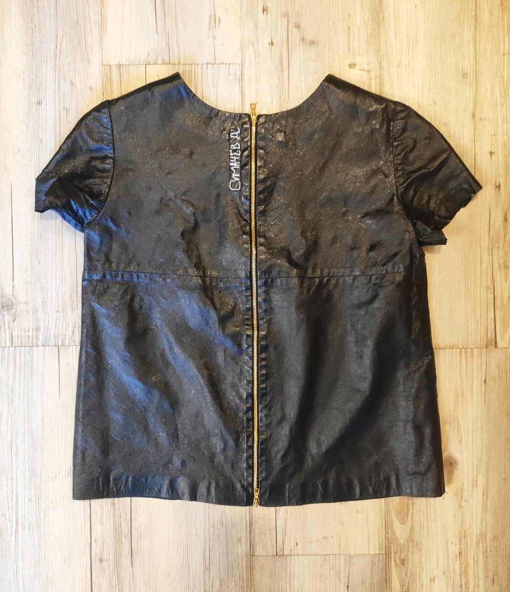 Denis Simachev - Backzip leather top.Like Haider Ackermann or Prada - 1