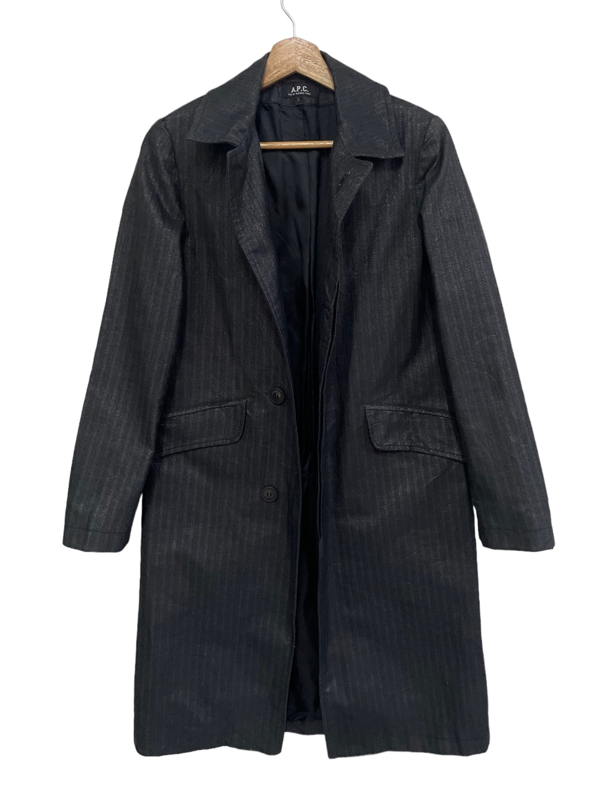 💥 Glitter Black APC Button Long Jacket - 4