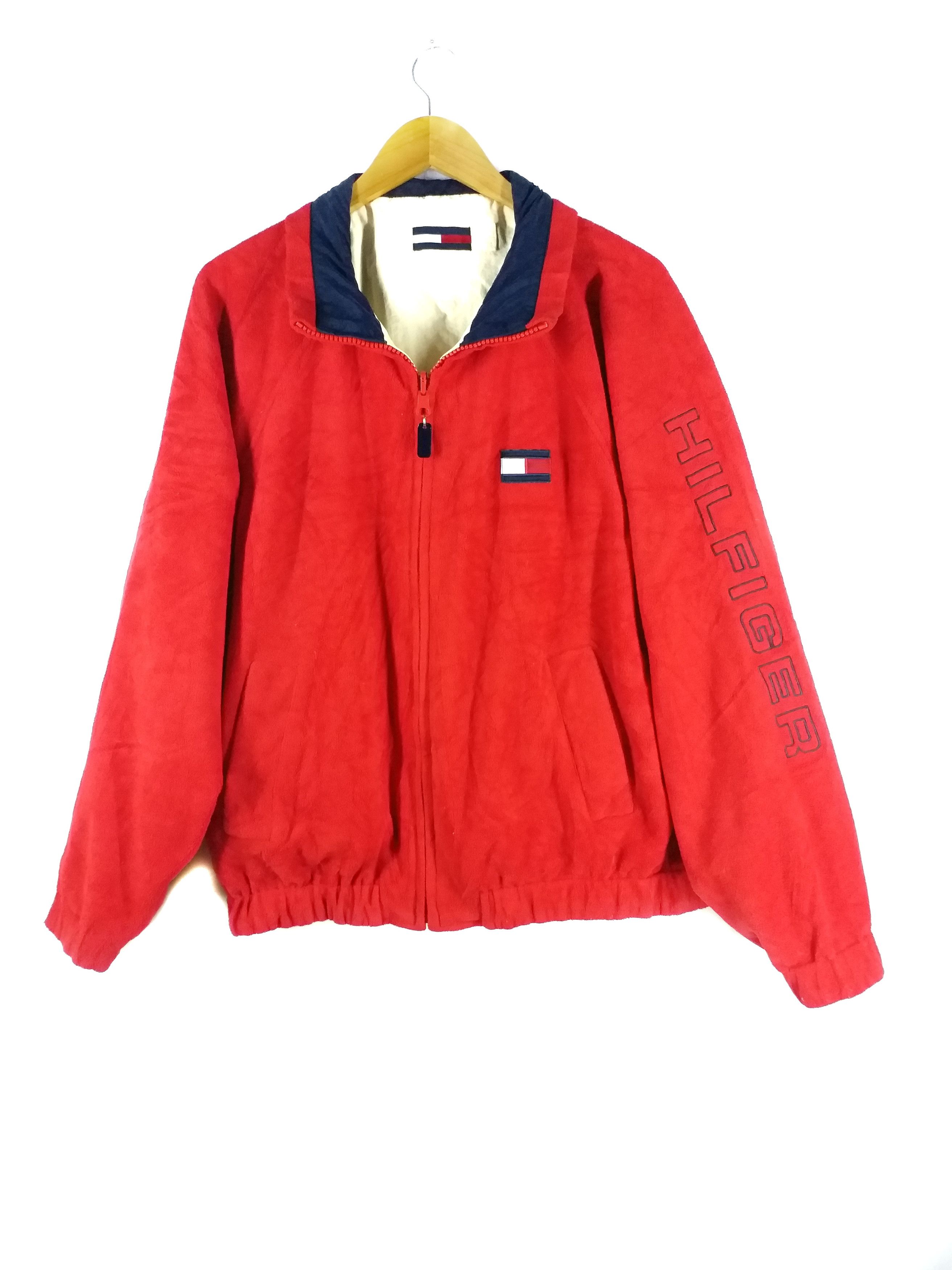 Tommy Hilfiger - GRAILED BEST🔥Reversible Jacket Fleece Red by HILFIGER M - 1