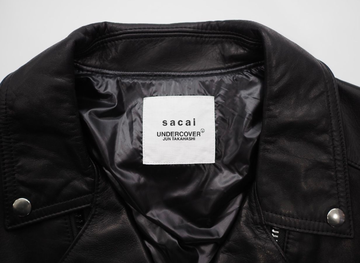 Sacai x Undercover Edition Leather Double Rider's Jacket - 5
