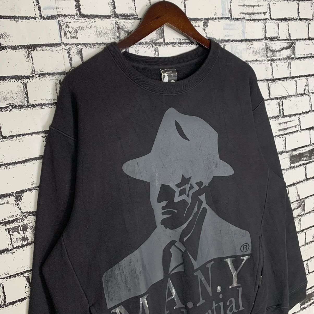 Vintage - Many Confidential Fashion Apparel Word Sweatshirt Hoodie - 5