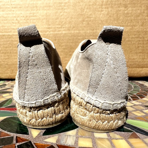 Rag & Bone Nina Espadrilles Casual Shoes Slip On Smoke Suede Cream 7.5 NWOT - 5