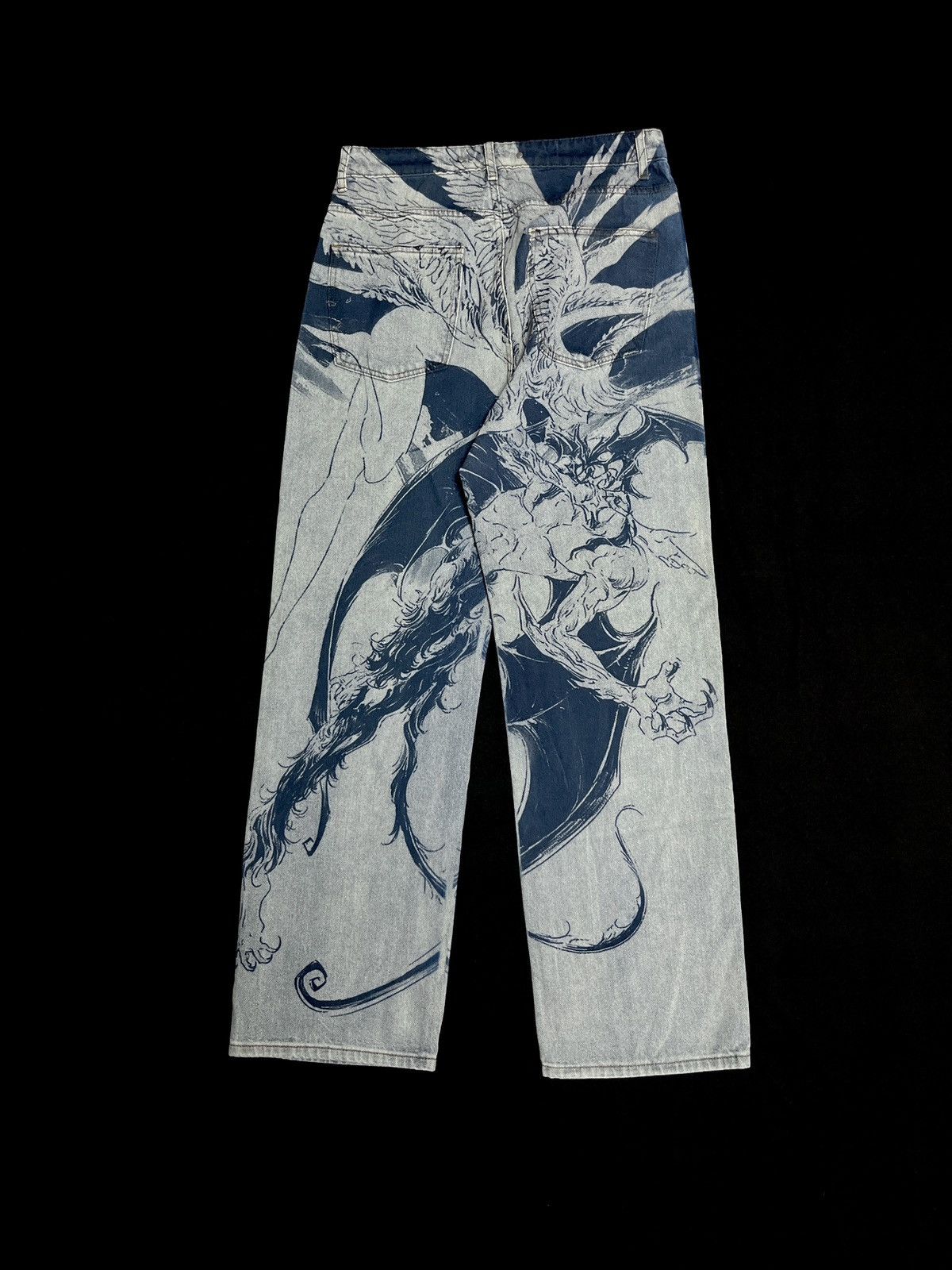 Rare - Devilman Crybaby Angel Type Organics Anime Relaxed Fit Jeans - 13