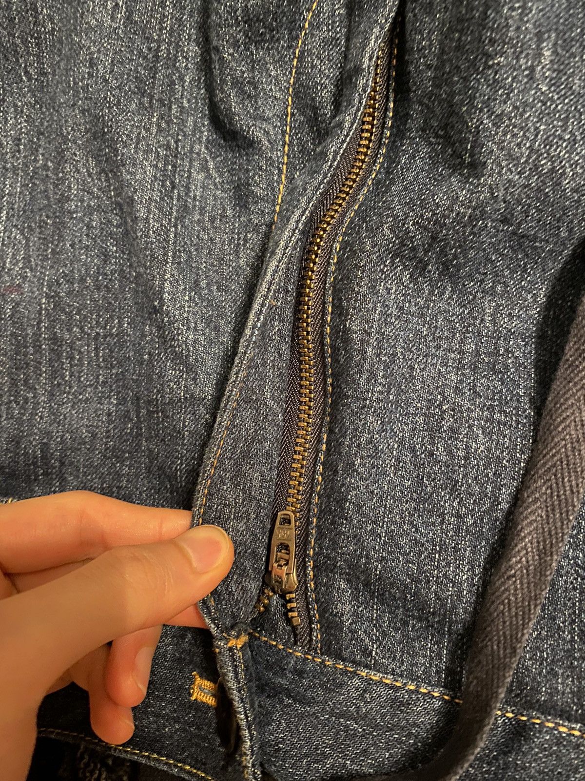 15ss drawstring wide selvedge denim - 8