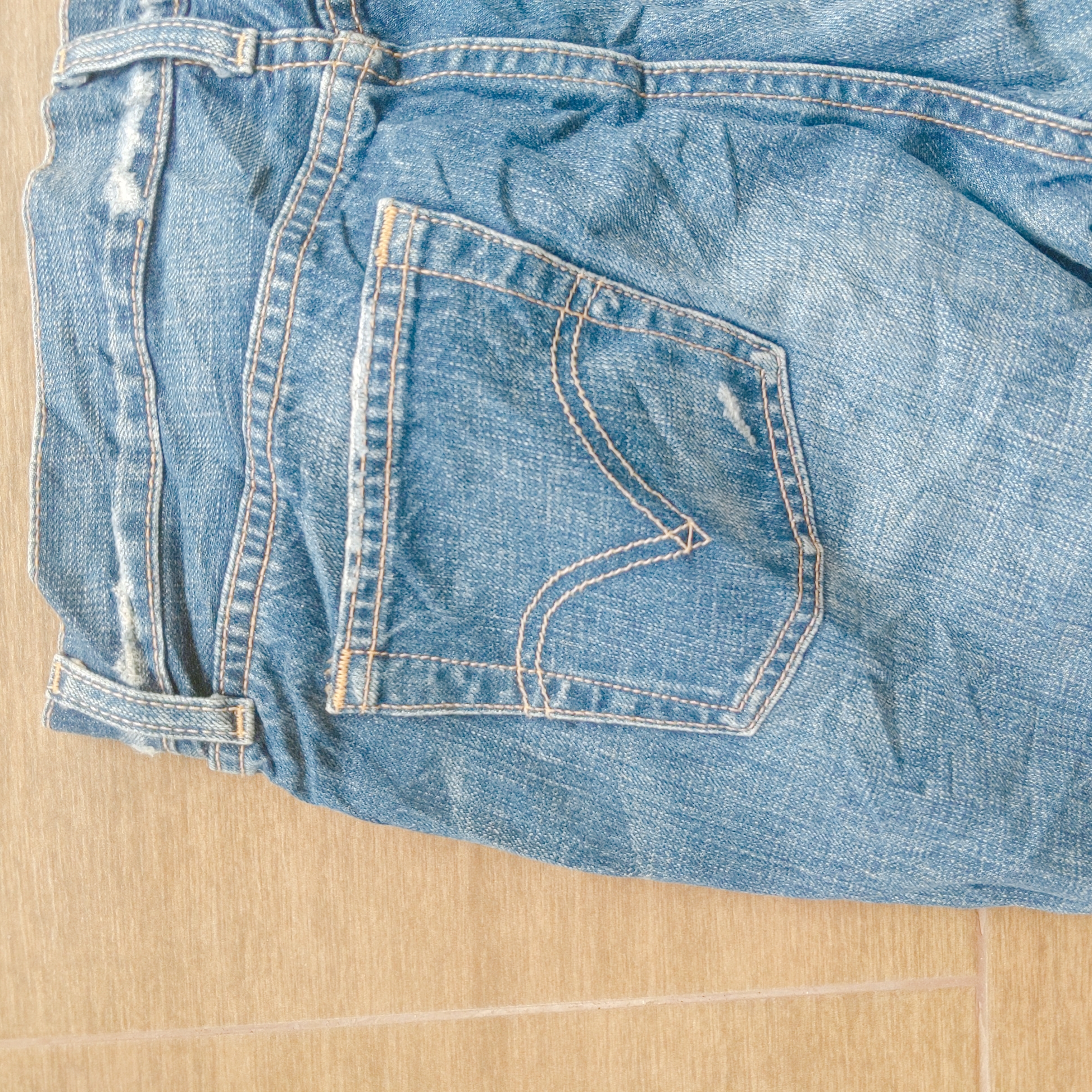 Vintage Levis 501 W28*21 Distressed Short Denim Button Pants - 5