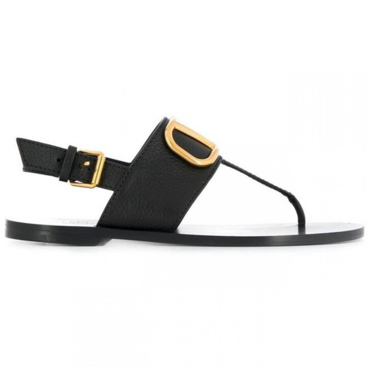 VLogo leather sandal - 3