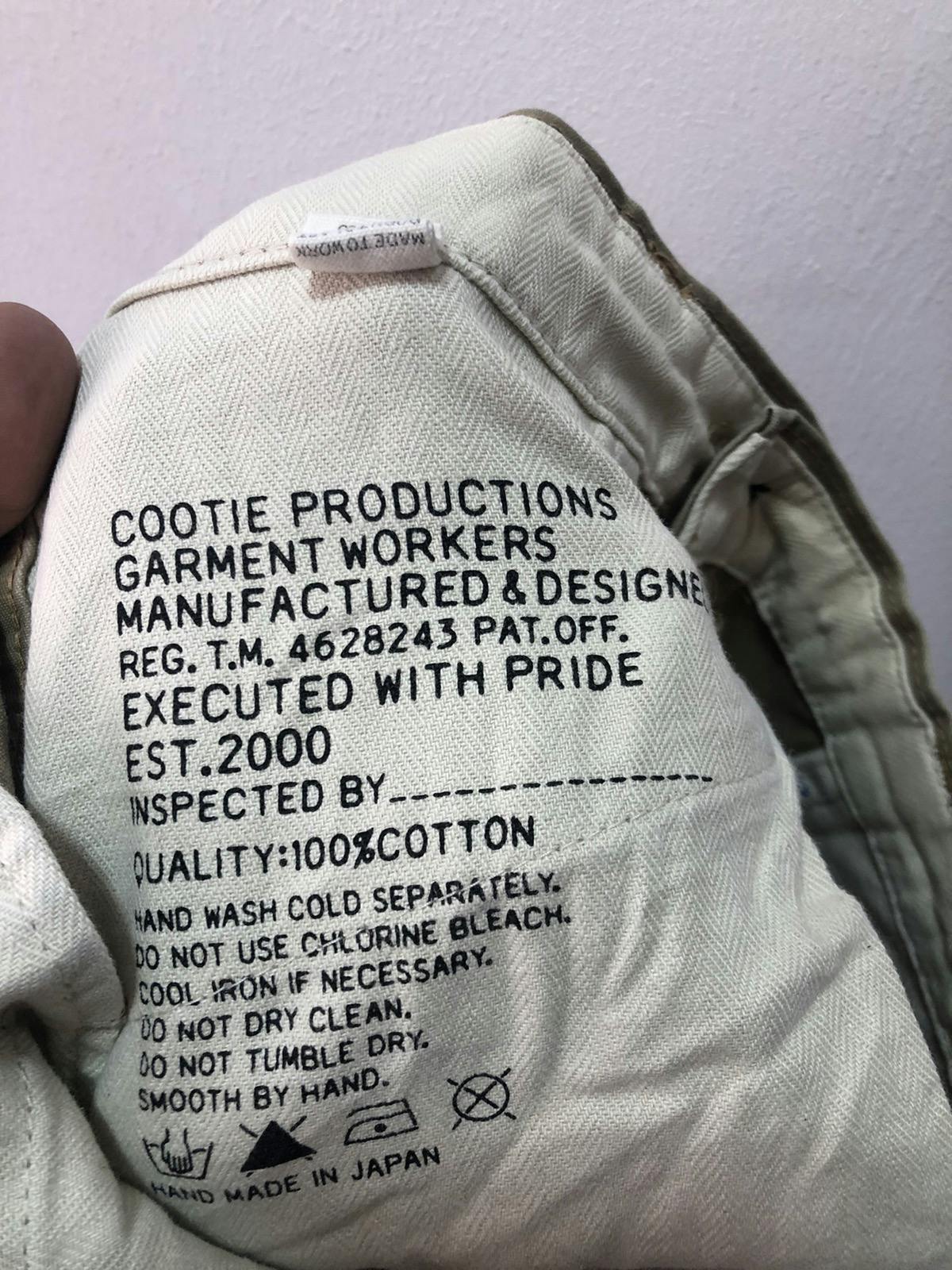 COOTIE PRODUCTIONS Pants Garment Workers Hand Made Japan - 9