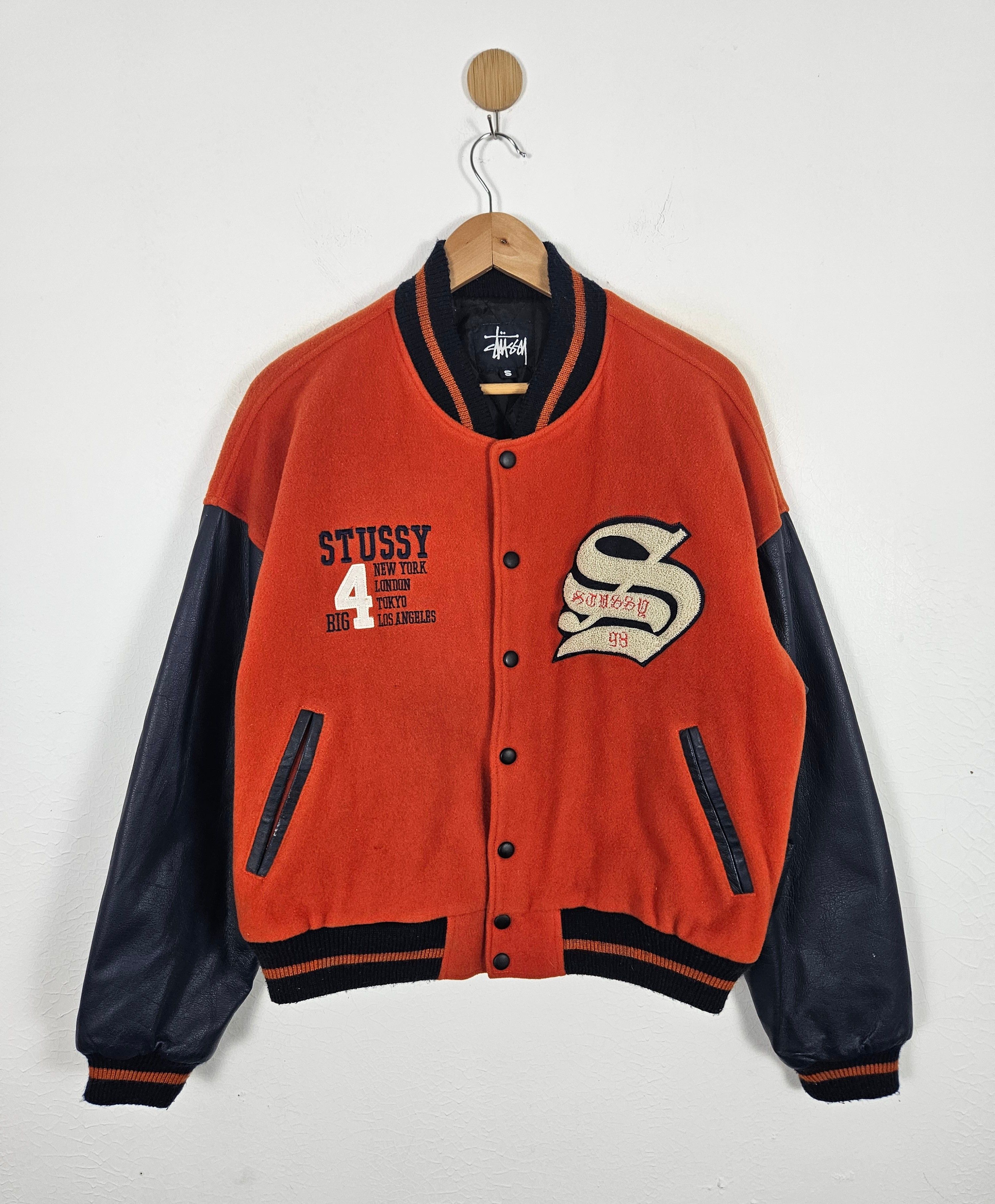 Stüssy Vintage Stussy Big 4 City Varsity 90s 1997 Jacket | junkstuff |  REVERSIBLE